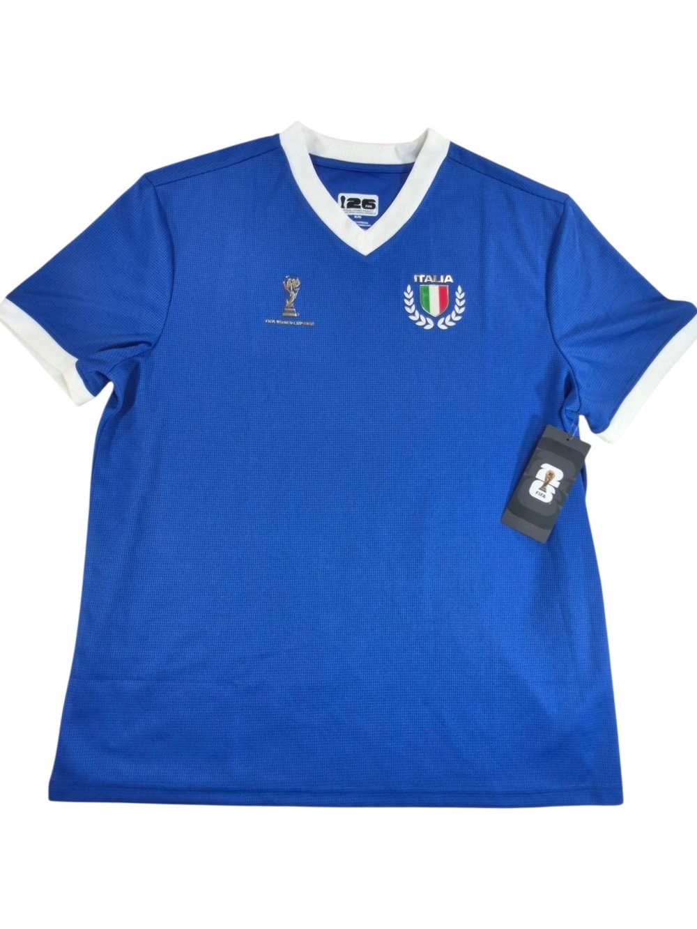 FIFA World Cup 2026 Italy Soccer Jersey XL Blue ITALIA Azzurri FIFA 126 NWT
